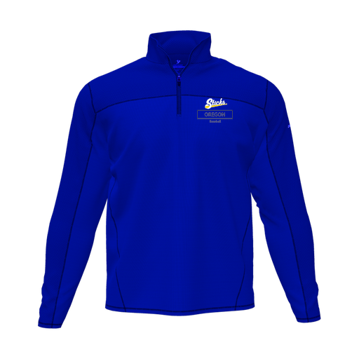 [CUS-DFW-QTRZ-PER-LSL-RYL-AS-LOGO1] Quarter Zip Pullover (Adult S, Royal, Logo 1)