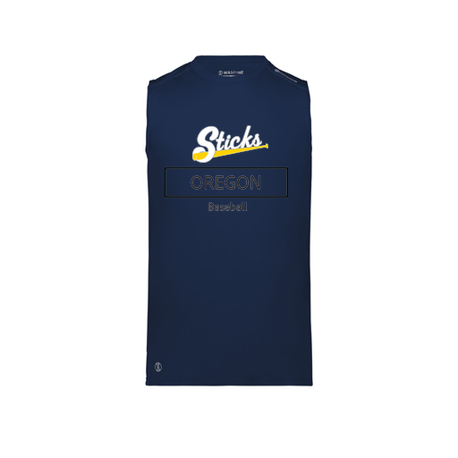 [222593.065.S-LOGO1] Men's CoolDry TankTop (Adult S, Navy, Logo 1)