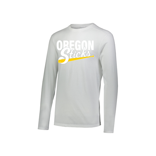 [FTLCUBWH-YS-LOGO3] Decker Youth Tri-Blend T-Shirt - Long Sleeve (Youth S, White, Logo 3)