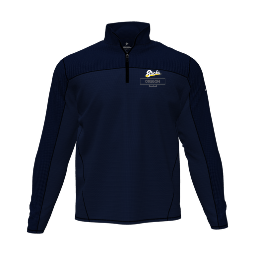 [CUS-DFW-QTRZ-PER-LSL-NVY-AS-LOGO1] Quarter Zip Pullover (Adult S, Navy, Logo 1)