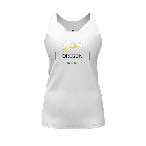 [FT0TRBWH-FYS-LOGO1] Decker Racerback Tank Top (Female Youth S, White, Logo 1)