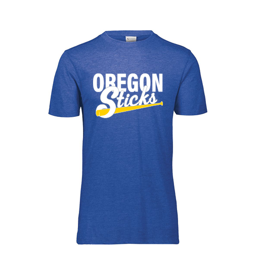 [FTSCUBRY-YS-LOGO3] Decker Youth Tri-Blend T-Shirt - Short Sleeve (Youth S, Royal, Logo 3)