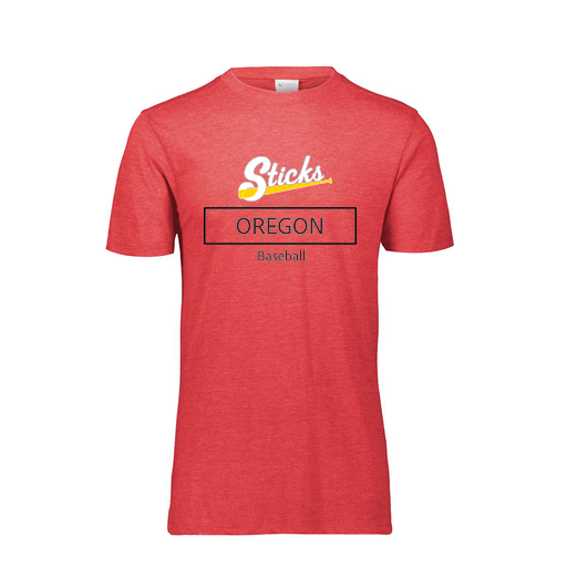 [FTSCUBRD-YS-LOGO1] Decker Youth Tri-Blend T-Shirt - Short Sleeve (Youth S, Red, Logo 1)