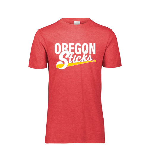 [FTSCUBRD-YS-LOGO3] Decker Youth Tri-Blend T-Shirt - Short Sleeve (Youth S, Red, Logo 3)