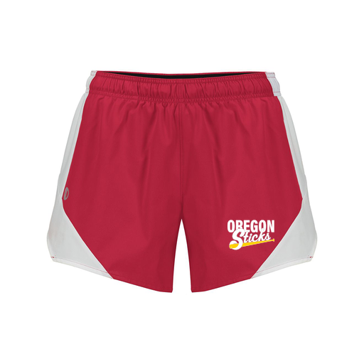 [229489.H01.S-LOGO3] Girls Olympus Shorts (Female Youth S, Red, Logo 3)