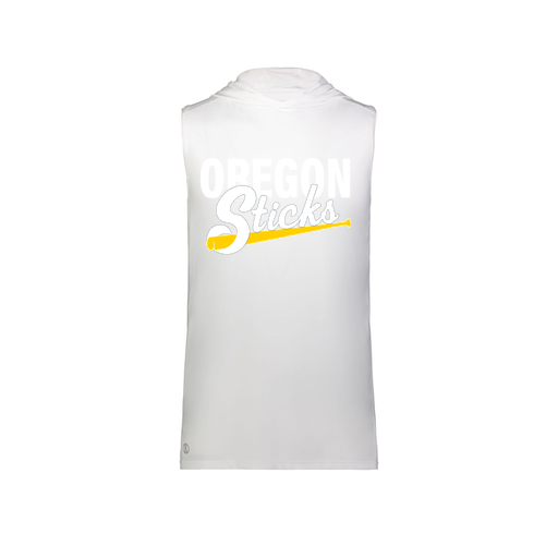 [222590.005.XS-LOGO3] Men's CoolDry Sleeveless Hoodie (Adult XS, White, Logo 3)