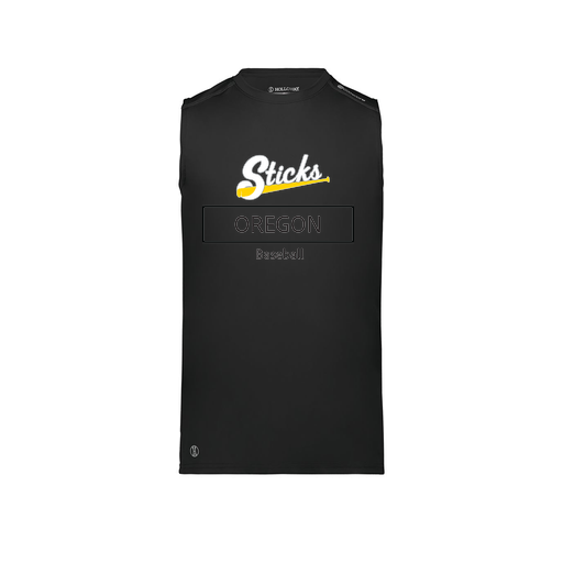 [222593.080.S-LOGO1] Men's CoolDry TankTop (Adult S, Black, Logo 1)