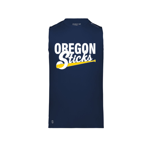 [222593.065.S-LOGO3] Men's CoolDry TankTop (Adult S, Navy, Logo 3)