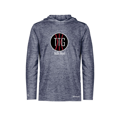 [FOLHCGNV-YS-LOGO2] Decker Youth Charge Hoodie (Youth S, Navy, Logo 2)