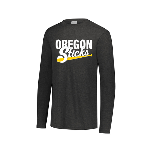 [FTLCUBBK-AXS-LOGO3] Decker Men's Tri-Blend T-Shirt - Long Sleeve (Adult XS, Black, Logo 3)