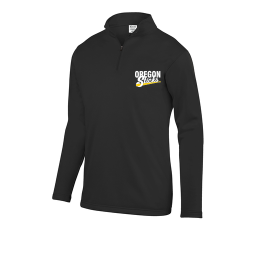 [FOLQFFBK-AS-LOGO3] Decker Men's FlexFleece 1/4 Zip (Adult S, Black, Logo 3)