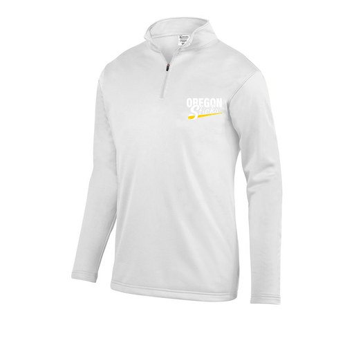 [FOLQFFWH-AS-LOGO3] Decker Men's FlexFleece 1/4 Zip (Adult S, White, Logo 3)